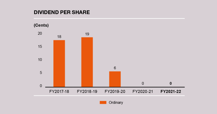 Dividend per share chart