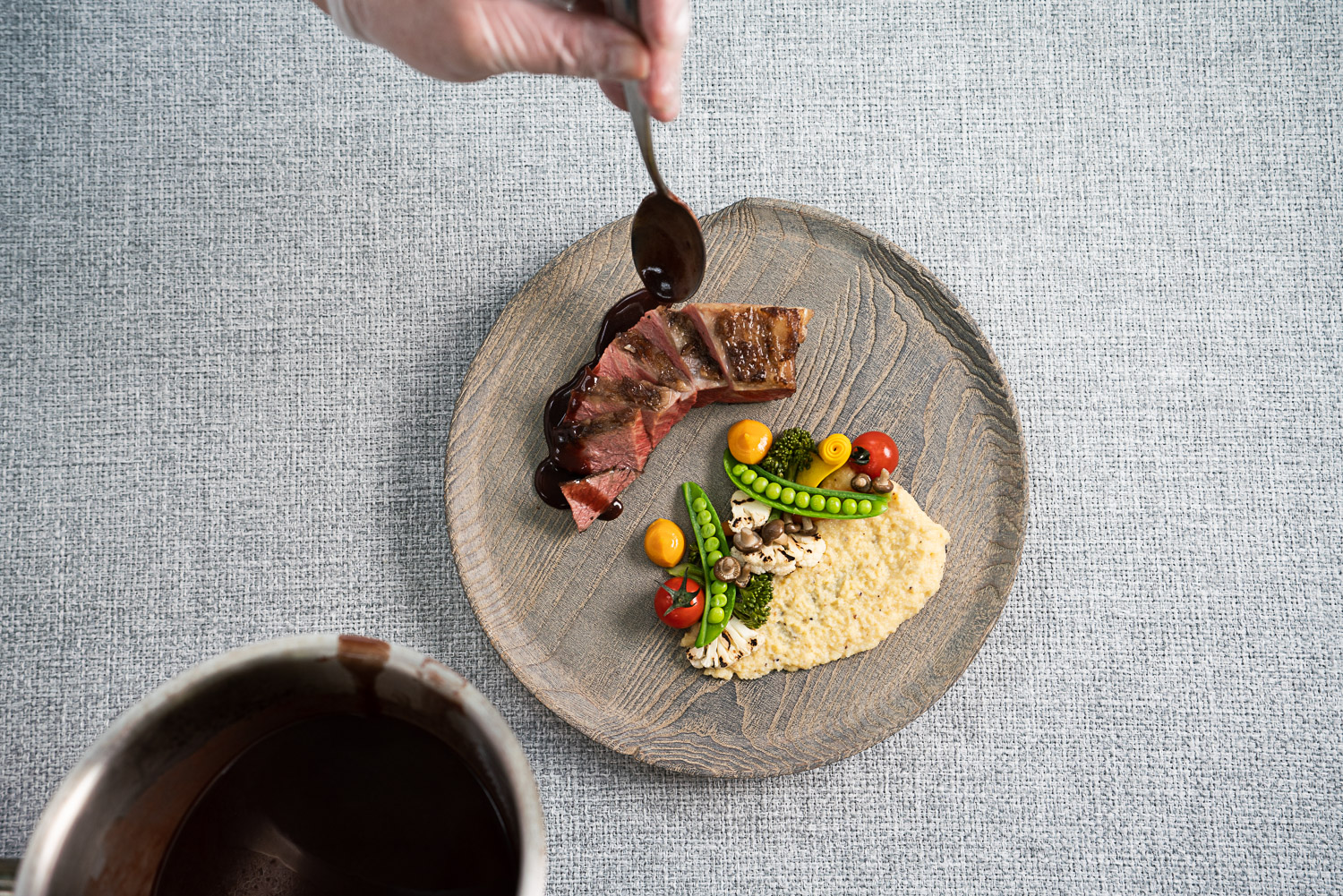 beef short rib with truffle polenta